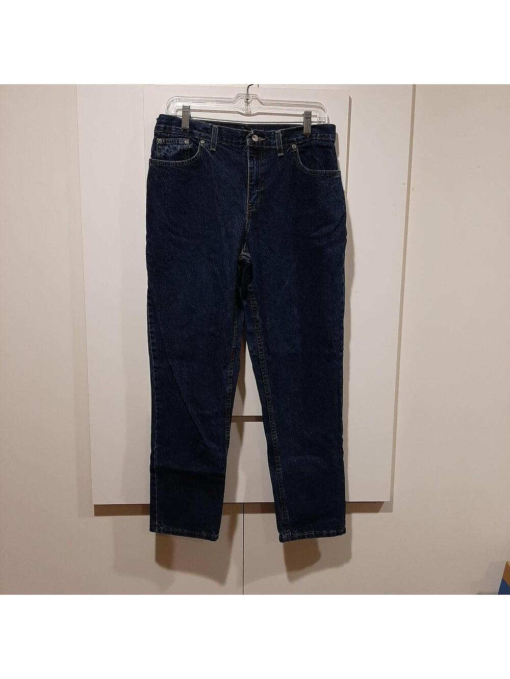 Women's Vintage Faded Glory Dark Blue Denim Jeans Classic Fit 12P